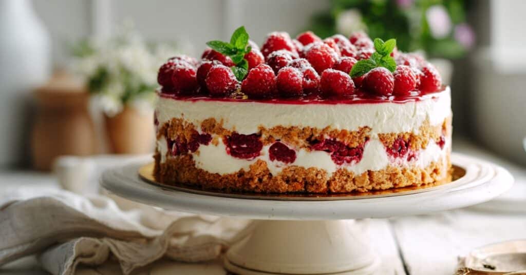 szybkie ciasto bez pieczenia z mascarpone i owocami