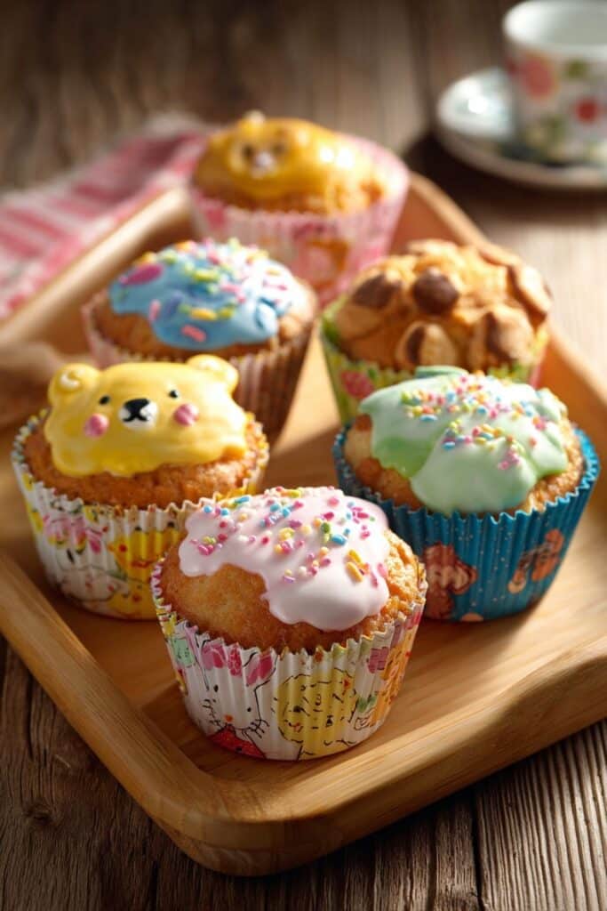 muffinki dla dzieci w kolorowych papilotkach