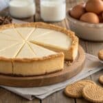 sernik na spodzie z ciastek z kremową masą i herbatnikami