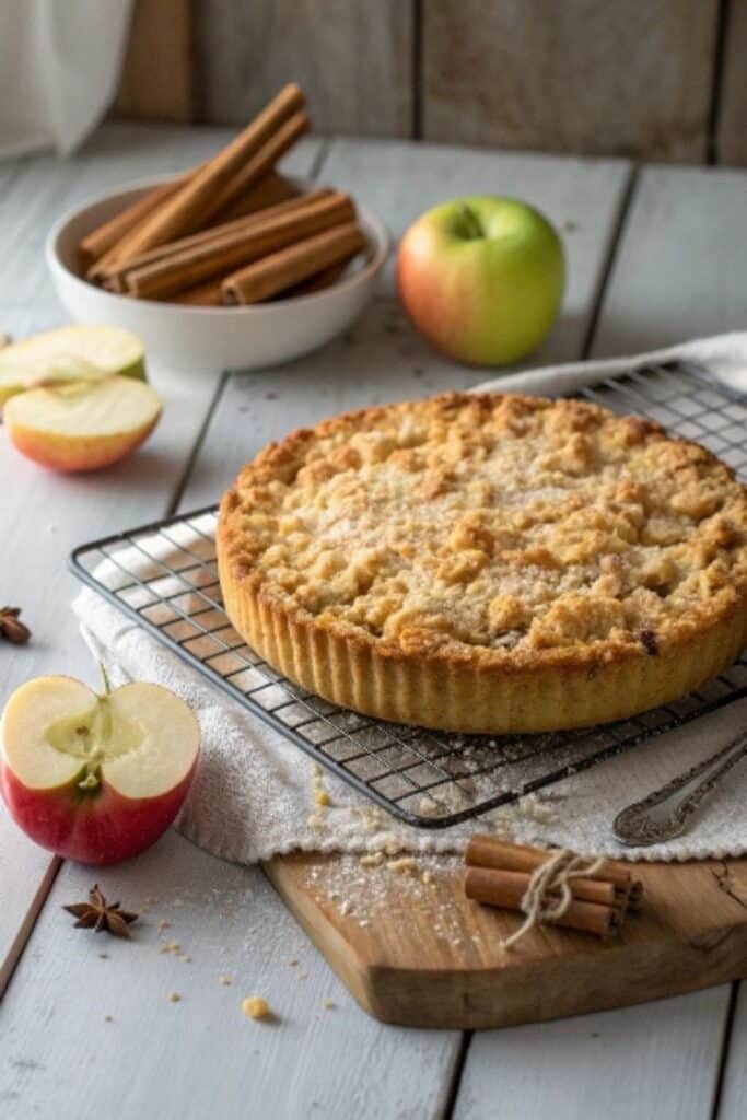 Szarlotka, kruche ciasto z jabłkami