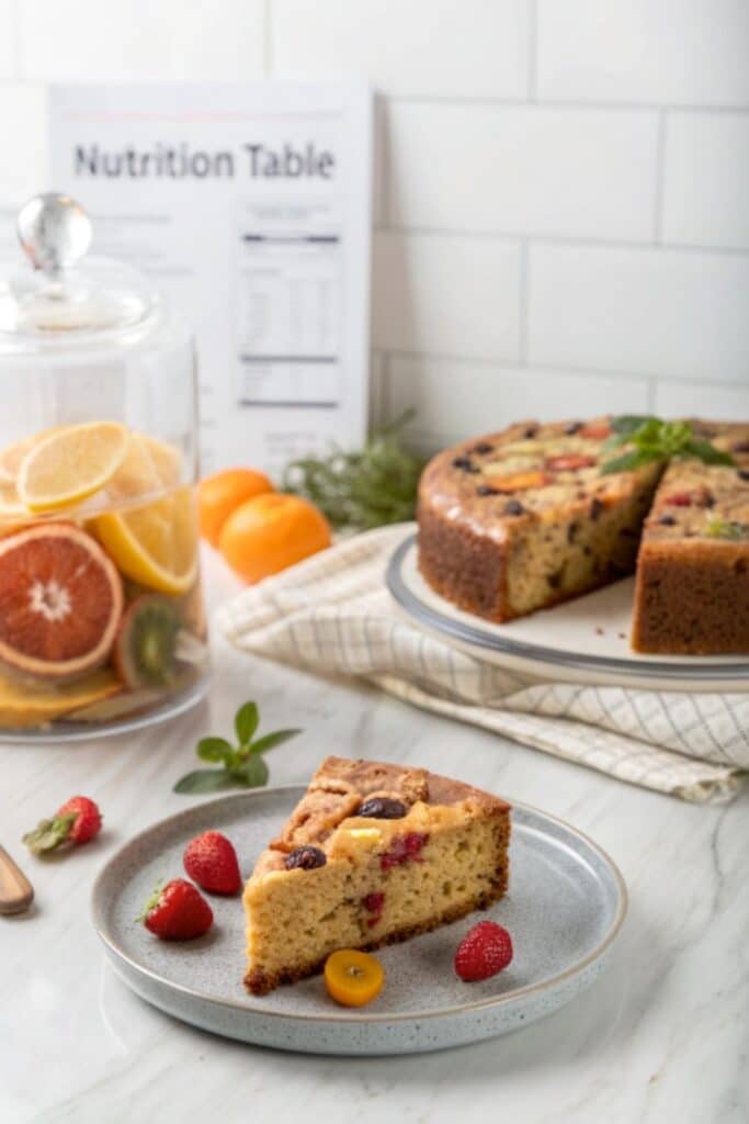 Wartości odżywcze i przechowywanie ciasta ucieranego z owocami