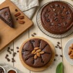 Ciasto bez mąki w różnych wariantach na drewnianym stole