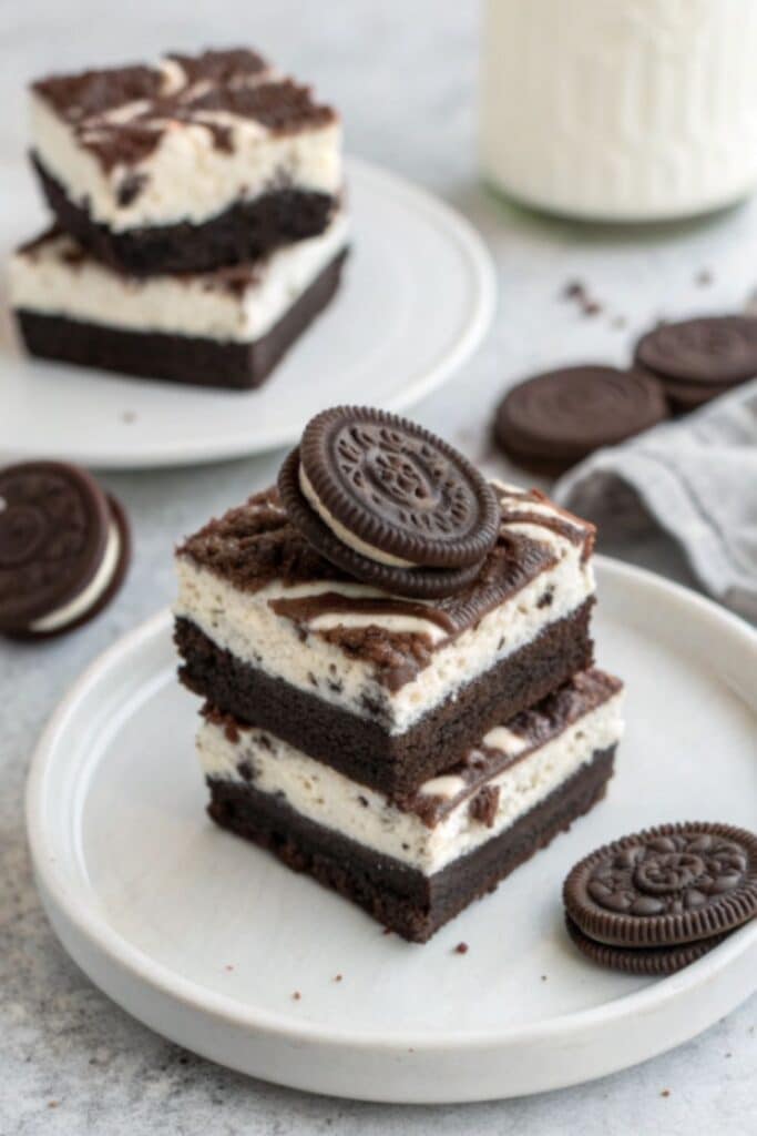 Ciasta bez pieczenia, przepis na kultowe ciasto Oreo z bitą śmietaną, deser z herbatnikami.