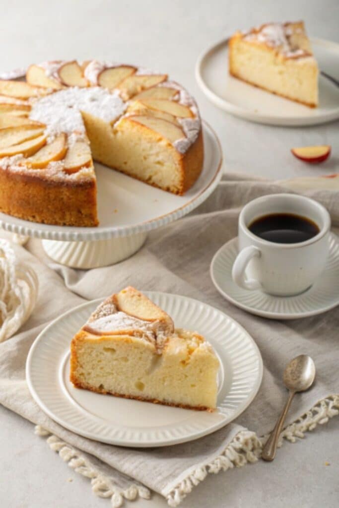 Pokrojone ciasto bez masła gotowe do podania