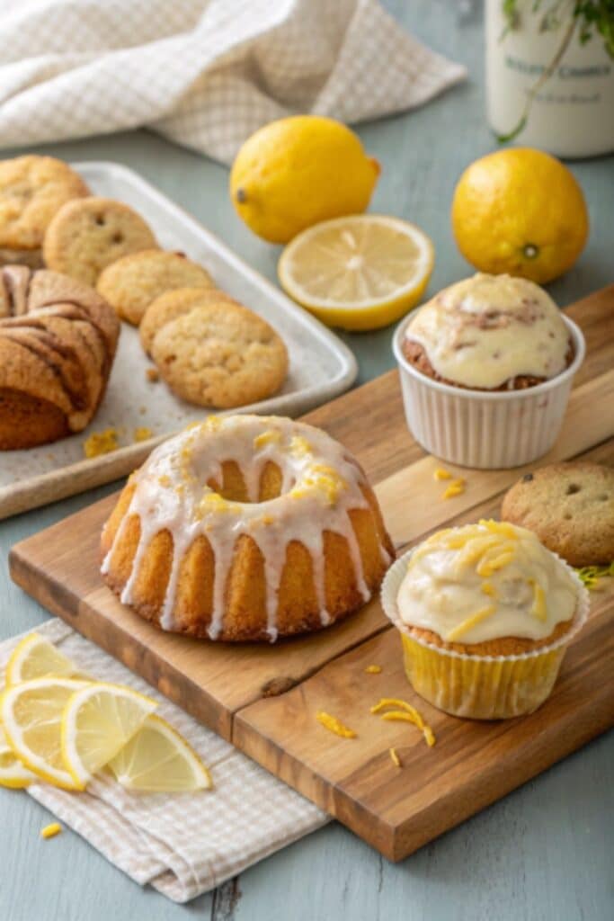 wypieki z lukrem cytrynowym: babka, muffinki i ciasteczka