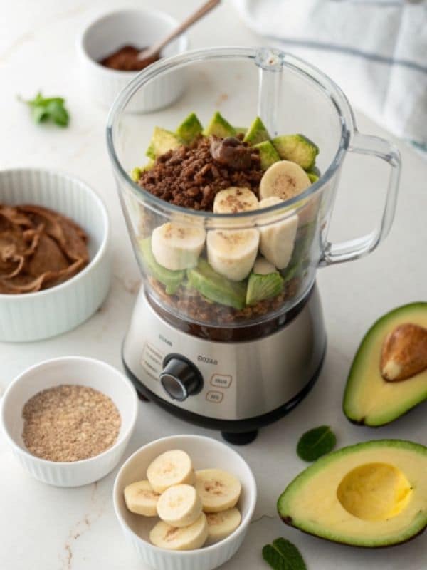 desery dla dzieci przygotowanie musu z awokado i banana