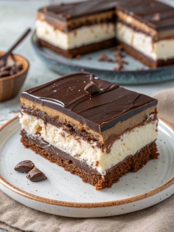 Final Ciasto Kinder Pingui dessert ready to serve