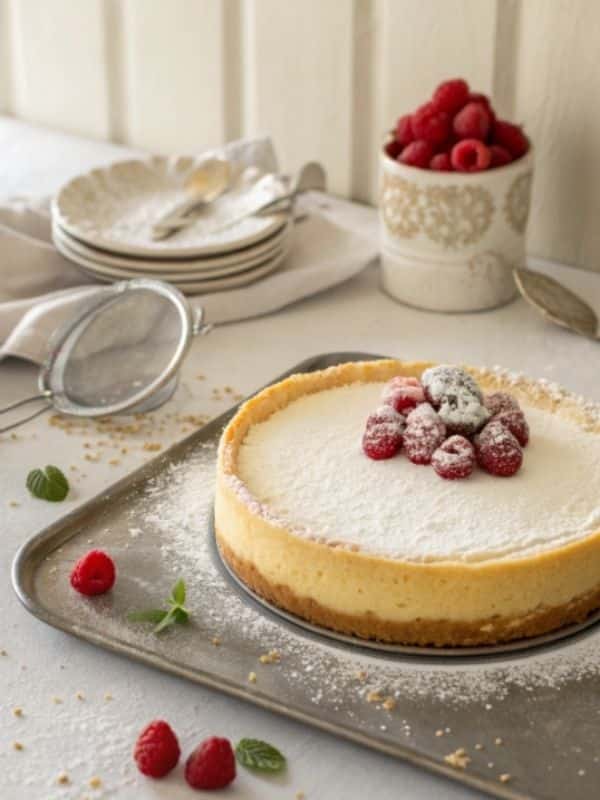 puszysty sernik Thermomix po krojeniu