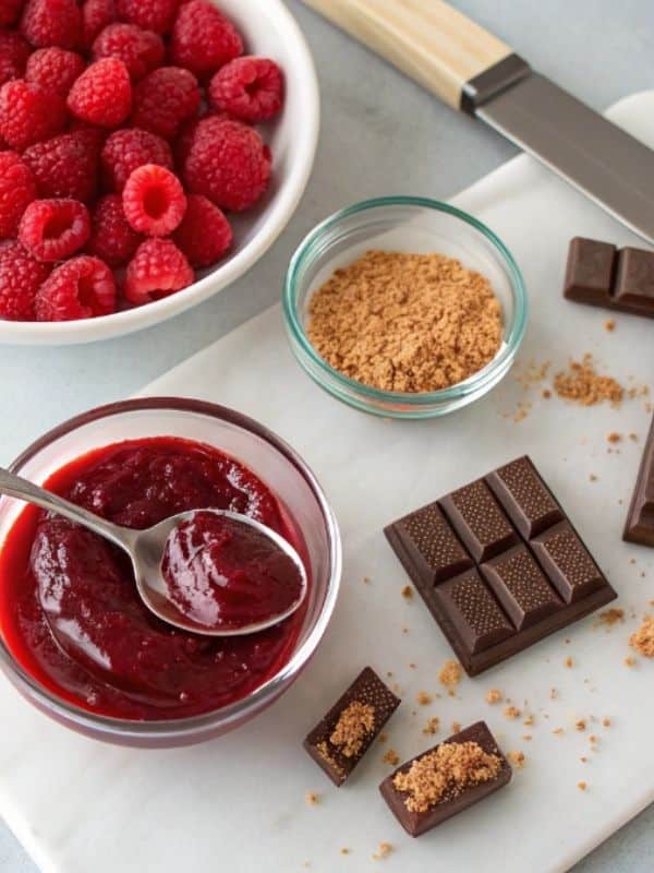 warstwa chrupiąca i żelka malinowa do tortu kinder bueno