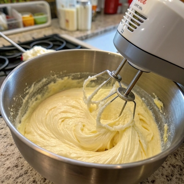 Masa na szybkie ciasto z serem z wiaderka w misce