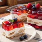 Szybkie i tanie ciasto urodzinowe bez pieczenia z herbatnikami i galaretką