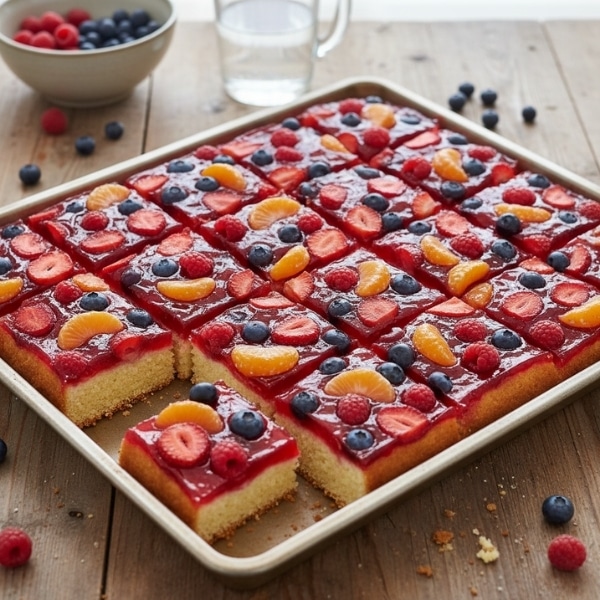 Tanie szybkie ciasto urodzinowe na dużą blachę pokrojone na porcje