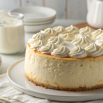 bardzo puszysty sernik z wiaderka na talerzu lekki i kremowy